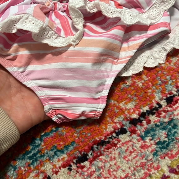 Pink Striped Ruffle Bikini Set - Picture 5 of 5